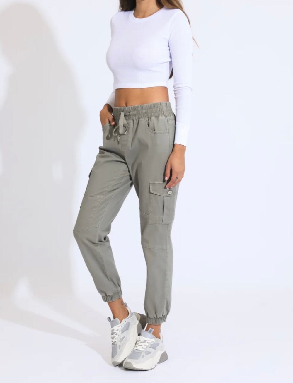 - Rewash taupe joggers with cargo pockets Size XS